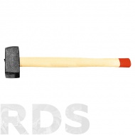 Кувалда, 2000 гр, кованая головка, деревянная рукоятка - фото