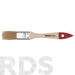 Кисть флейцевая, натуральная щетина, лакированная ручка (25мм) - фото