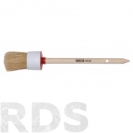 Кисть круглая, натуральная щетина, деревянная ручка, d35 мм - фото