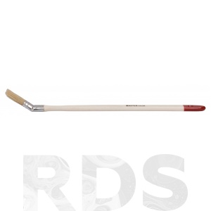 Кисть радиаторная 40 мм натуральная щетина, нержавеющий обжим, деревянная ручка - фото