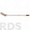 Кисть радиаторная 50 мм натуральная щетина, нержавеющий обжим, деревянная ручка - фото