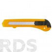 Нож, 18 мм, выдвижное лезвие, метал. направляющая, пластик. корпус, "SPARTA" /78973 - фото
