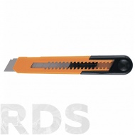 Нож, 18 мм, выдвижное лезвие, усиленный пластик. корпус, "SPARTA" /78907 - фото