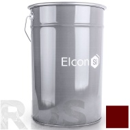 Эмаль термостойкая антикоррозионная "ELCON" красно-коричневая 25кг / до 500°С - фото