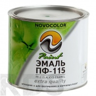 Эмаль ПФ-115 "NOVOCOLOR", белая матовая, 1,9кг/ ГОСТ 6465-76 - фото