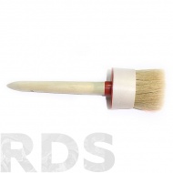 Кисть круглая, №22 (70мм), натуральная щетина, деревянная ручка, стандарт, "EcoRank" /ER11313 - фото