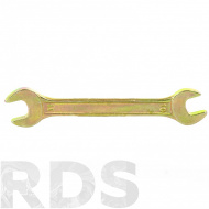 Ключ рожковый, 10х11 мм, желтый цинк, "СИБРТЕХ" - фото