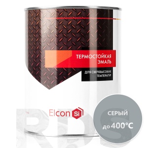 Термостойкая эмаль Elcon серая (до 400град) 0,8 кг - фото