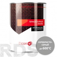 Термостойкая эмаль Elcon (до 600 градусов), серебристо-серая, 0,8кг - фото