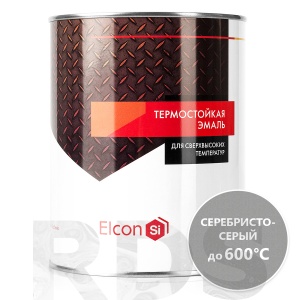 Термостойкая эмаль Elcon серебристо-серая (до 600град) 0,8 кг - фото