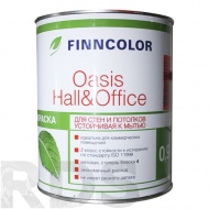 Краска для стен и потолков "FINNCOLOR OASIS HALL@OFFICE 4" устойчивая, база А (0,9л) - фото