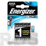 Батарейка AAA (LR03) "Energizer Max Plus", 4шт/уп - фото