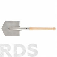 Лопата саперная 153 мм, из нержавеющей стали, деревянный черенок, "СИБРТЕХ" /61439 - фото