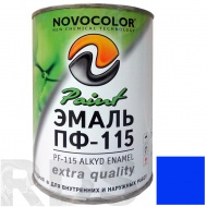 Эмаль ПФ-115 "NOVOCOLOR" (ГОСТ 6465-76), синяя, 1,9кг - фото