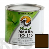 Эмаль ПФ-115 "NOVOCOLOR", коричневая, 1,9кг/ ГОСТ 6465-76 - фото