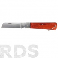 Нож, 200 мм, складной, прямое лезвие, деревянная ручка, "SPARTA" /78998 - фото