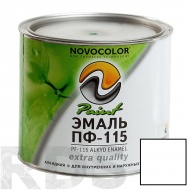 Эмаль белая 1,9 кг. ПФ-115 "NOVOCOLOR" /ГОСТ 6465-76 - фото