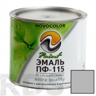 Эмаль светло-серая 1,9 кг. ПФ-115 "NOVOCOLOR" /ГОСТ 6465-76 - фото