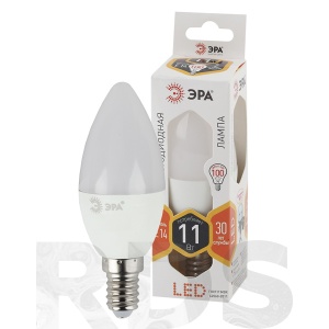 Лампа светодиодная ЭРА B35, 11Вт, теплый свет, E14 - фото
