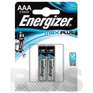 Батарейка AAA (LR03) "Energizer Max Plus", 2шт/уп - фото
