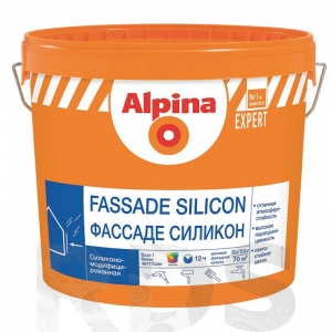 Краска фасадная силиконовая ALPINA EXPERT FASSADE SILICON, База 1, 10л / 20986 - фото