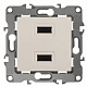 Устройство зарядное USB, 230В/5В-2100мА, слоновая кость - фото