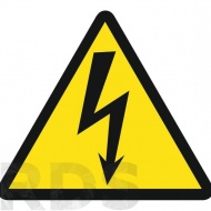 Наклейка знак электробезопасности "Опасность поражения электротоком "100*100*100 мм Rexant / 56-0005 - фото