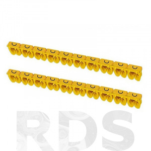 Маркер наборный - символ "C" желтый 2,5 мм2 (150 шт.) TDM SQ0534-0030 - фото