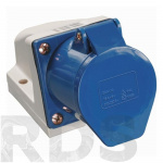 Розетка 113 стационарная 2Р+РЕ 16А 220В IP44 TDM SQ0602-0001 - фото