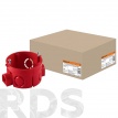 Коробка установочная СП D68х42мм, саморезы, стыковочные узлы, красная, IP20, TDM SQ1402-1116 - фото