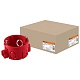 Установочная коробка СП D68х42мм, саморезы, стыковочные узлы, красная, IP20, TDM SQ1402-1116 - фото