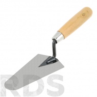 Кельма бетонщика, 180 мм, "треугольник", стальная, деревянная ручка, "USP" /05038 - фото