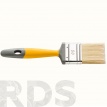 Кисть плоская, 1,0" (25 мм), искусственная щетина, двухкомпонентная ручка, желтая, Евро,  "HARDY" /0200-904325 - фото