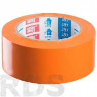 Лента малярная 48 мм х 33 м "SCLEY", PVC, оранжевая, гладкая - фото