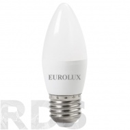 Лампа светодиодная Eurolux C37, 5Вт, теплый свет, E14 - фото