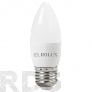 Лампа светодиодная Eurolux C37, 6Вт, теплый свет, E14 - фото