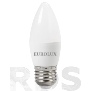 Лампа светодиодная Eurolux C37, 6Вт, нейтральный белый свет, E14 - фото