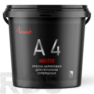 Краска для потолков АКВЕСТ-4 Мастер, акриловая, супербелая, матовая, 45 кг - фото