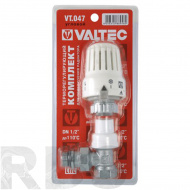 Клапан с термостатической головкой для радиатора Valtec 1/2" угловой - фото