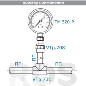 Муфта полипропиленовая с накидной гайкой 20 х 1/2" конус ВР Valtec VTp.708.K.02004 - фото 3