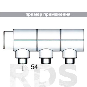 Тройник полипропиленовый для подключения коллекторных соединителей  40 х 3/4 НР Valtec VTp.734.0.04005 - фото