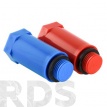 Комплект длинных полипропиленовых пробок с резьбой 1/2"(красная+синяя) Valtec VTp.792.M.04 - фото