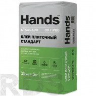 Клей плиточный Стандарт (C0 T) Hands Standard PRO, 25 кг - фото