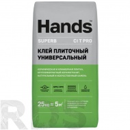 Клей плиточный универсальный Hands Superb PRO (C1 T), 25 кг - фото 2