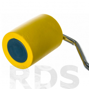 Валик прижимной для обоев резиновый, желтый, 50 мм