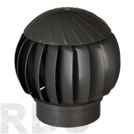 Турбодефлектор, турбина ротационная вентиляционная, D160, черный, пластик - фото