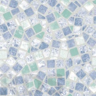 Пленка самоклеящаяся 0,45х2, мозаика голубая - фото