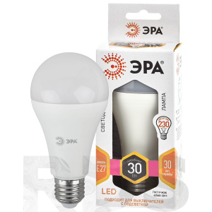 Лампа светодиодная ЭРА A65, 30Вт, теплый свет, E27