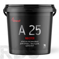 Краска резиновая Аквест-25 для кровель и фасадов, база А, 1,2 кг - фото
