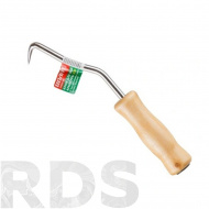 Крюк для вязки арматуры, 210 мм, деревянная рукоятка, "ВОЛАТ" /12020-01 - фото